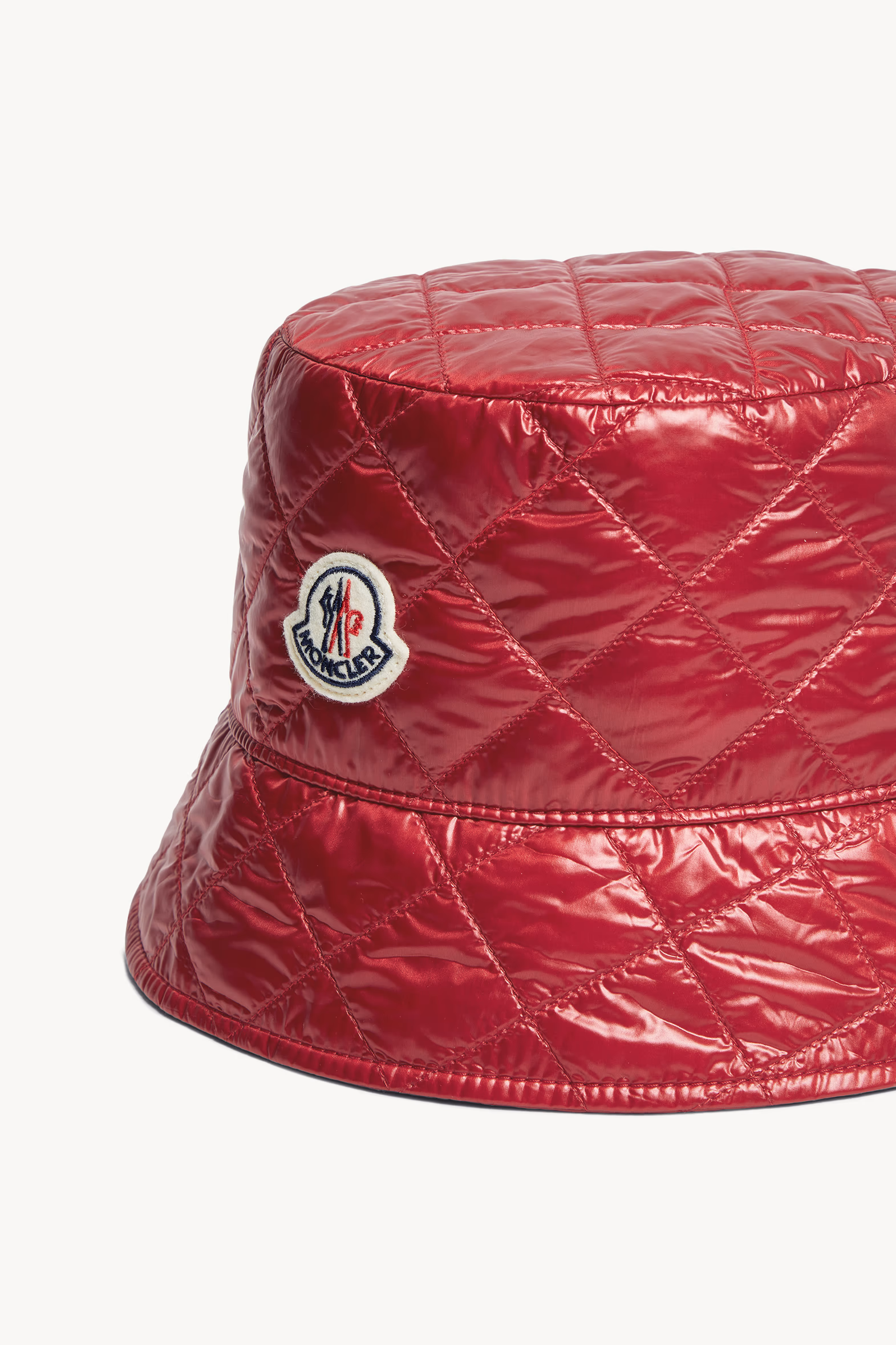 Diamond-Quilted Padded Bucket Hat Women Red Moncler 3